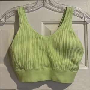 Lime Green Ribbed Sportsbra